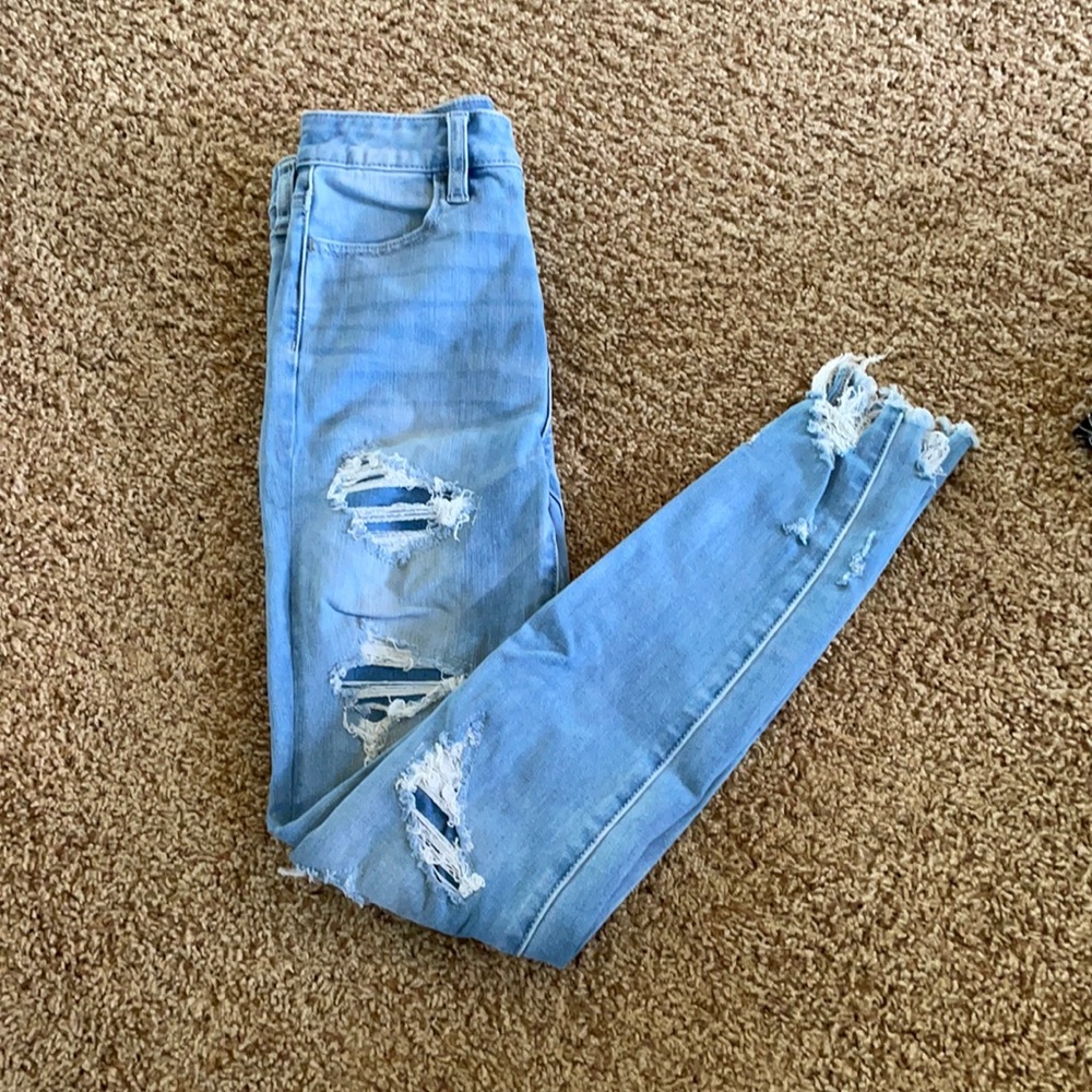 American eagle light wash skinny jeans